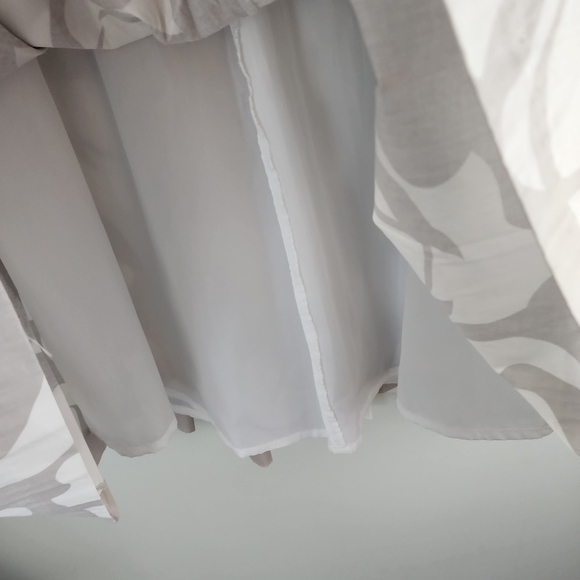 H&M Pleated Fully Lined A Line Swirl Pattern Cotton Skirt Size 12 - Picture 4 of 10